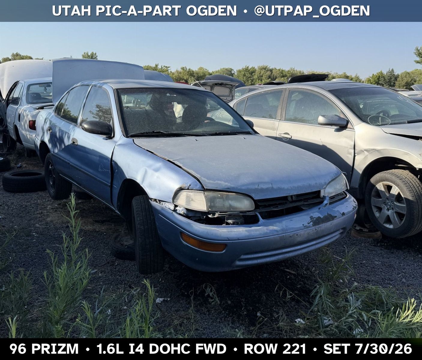 Just In! 1996 Geo Prizm Parts - UTPAP Ogden