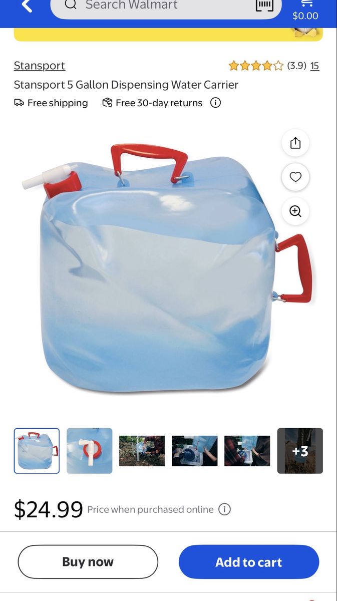 5 Gallon Dispensing Water Carrier