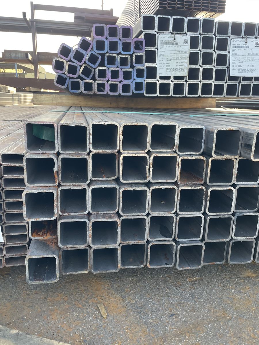 SPECIAL OFFER! Surplus Steel Square Tubing 2-1/2 x 2-1/2 x .188 x 24' - $4.09 FT.