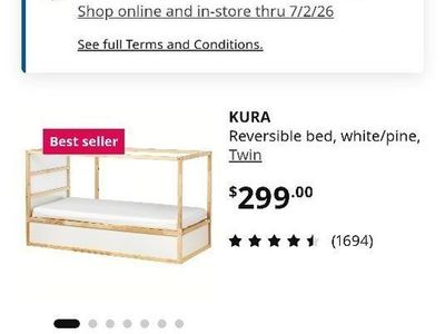 IKEA KURA bunk bed