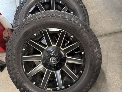 Fuel Off-Road 20" 8x180 Wheels & Open Range All-Terrain LT295/60R20 Tires for GMC Sierra 2500