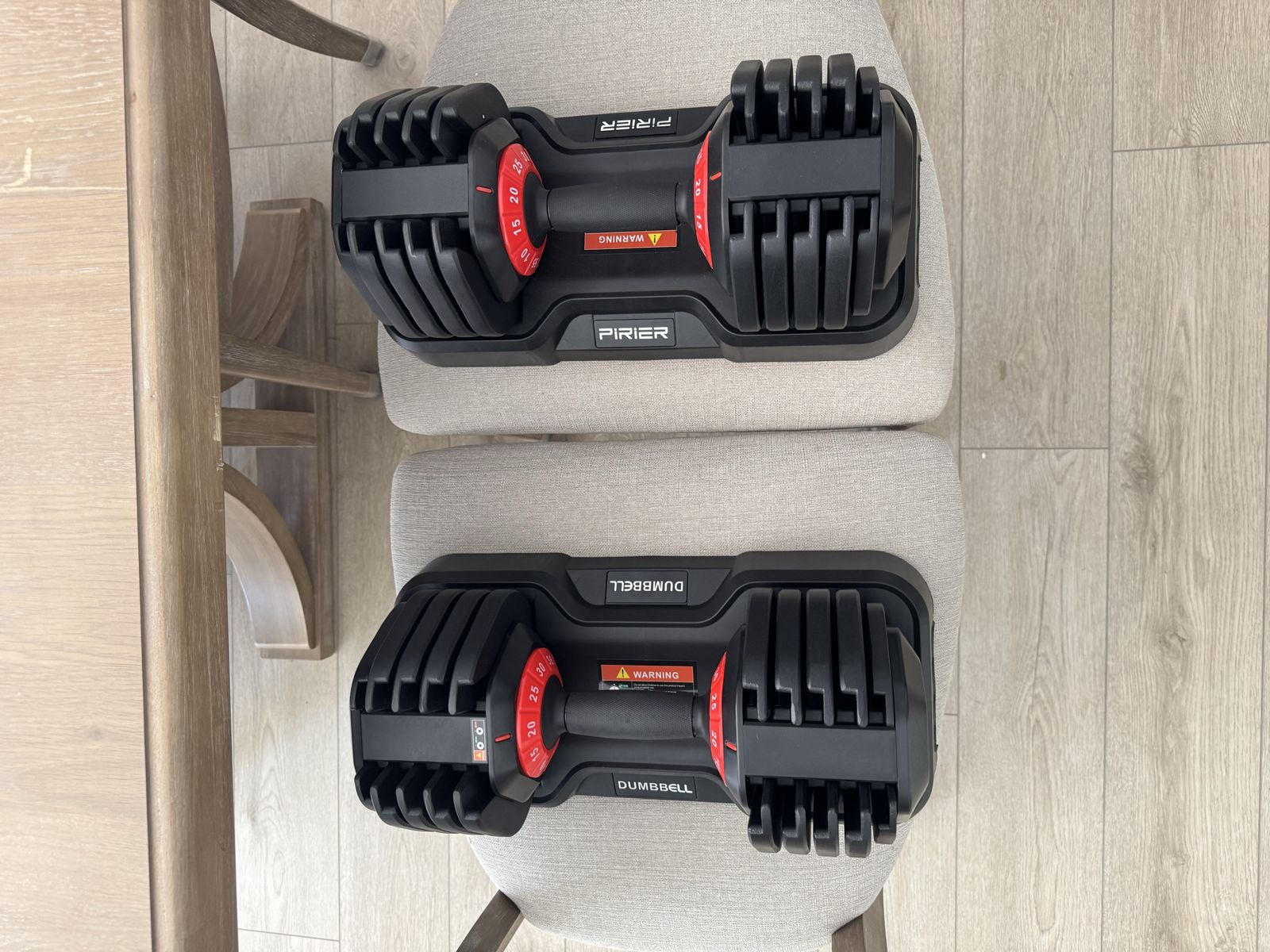 New adjustable dumbbell set 55lb per hand