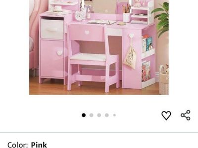 Frogpin Kids Pink and White Vanity