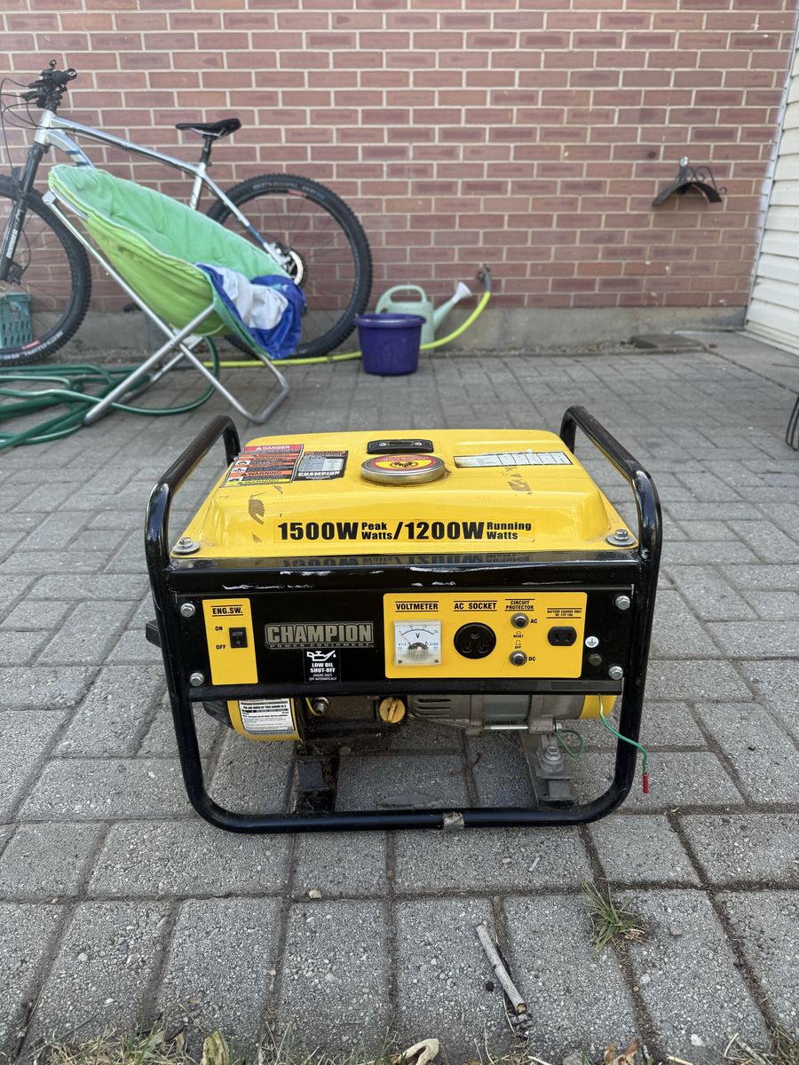 Champion 1500 watt generator