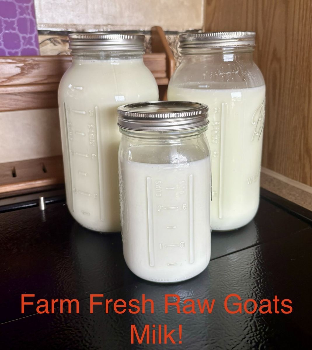 Raw goats milk