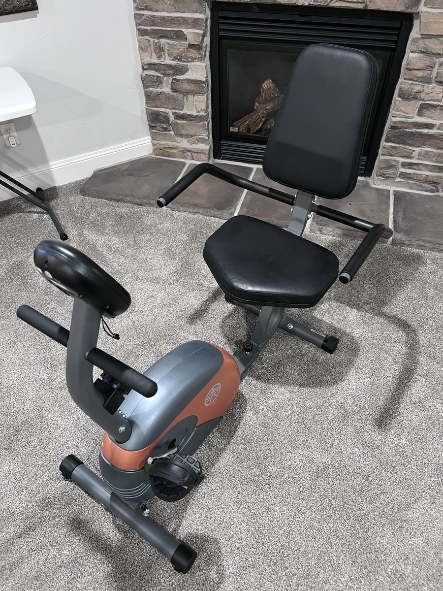 Marcy Recumbent Exercise Bike ME-709 with Adjustable Resistance and Digital Display