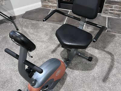 Marcy Recumbent Exercise Bike ME-709 with Adjustable Resistance and Digital Display