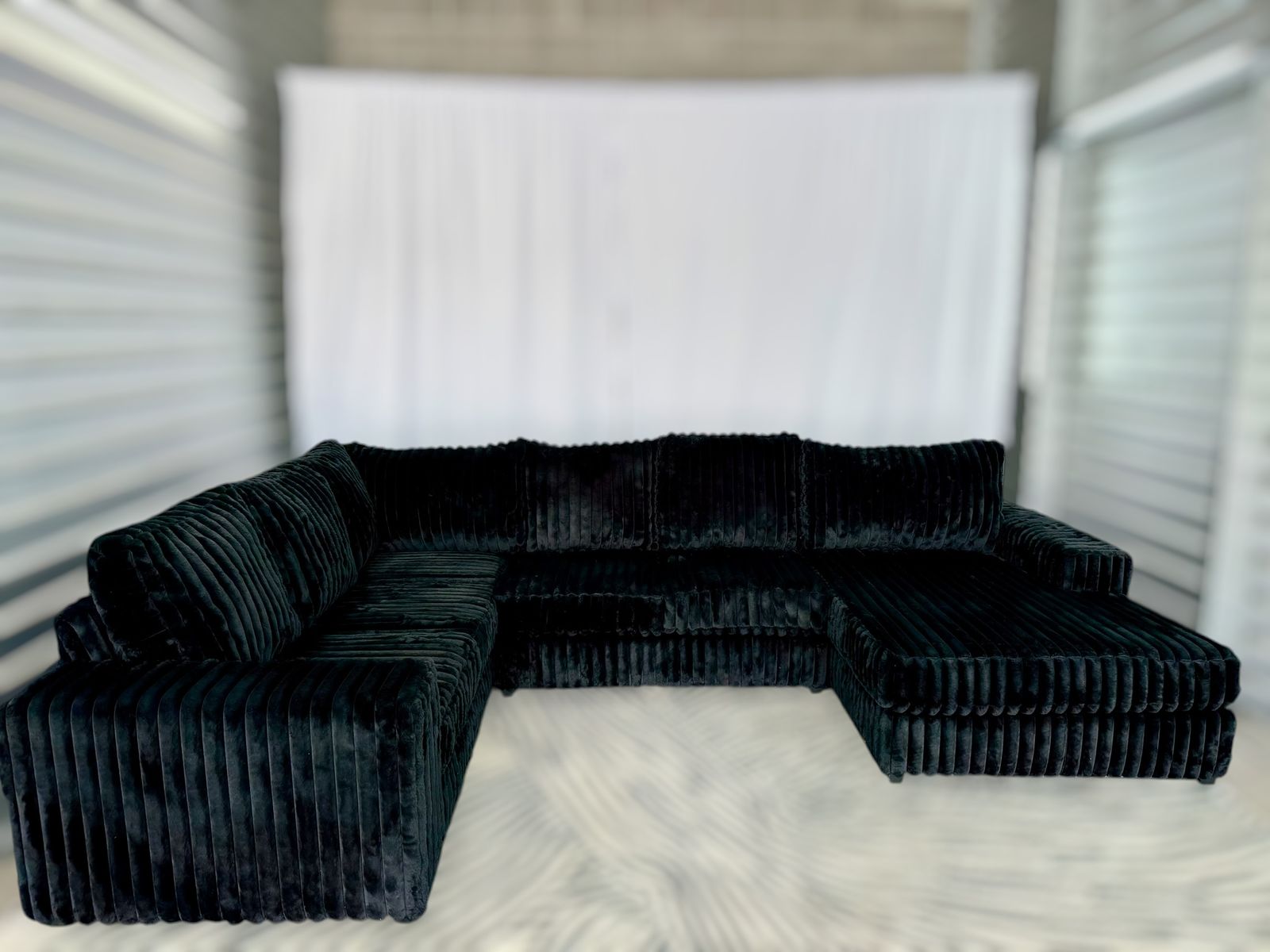 ️  ASHLEY LUXURY BLACK SECTIONAL – SAVE BIG – CUSTOM ORDER SPECIAL  ️