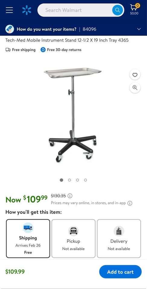 Tech-Med Mobile Instrument Stand