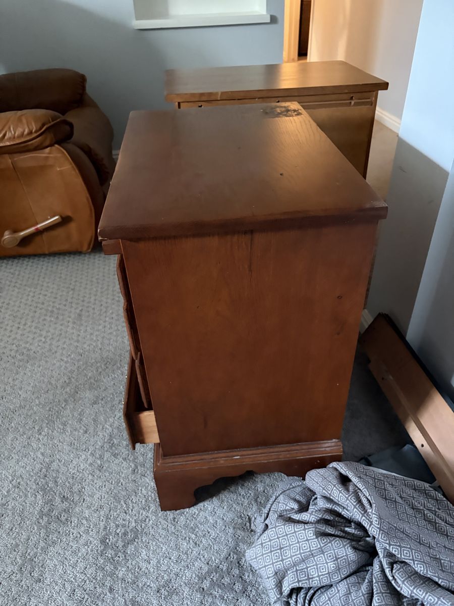 2 Used Wooden 4-Drawer Dresser/Nightstand - Minor Wear, Functional Storage