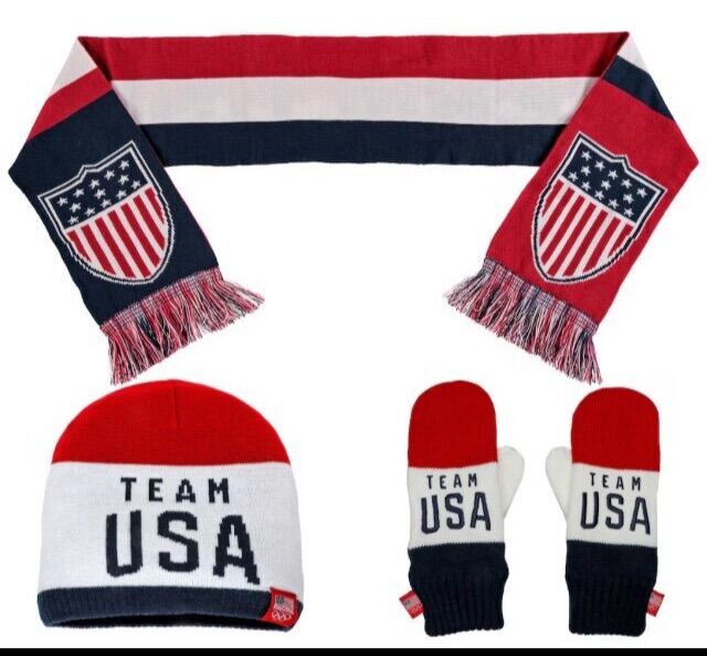 Olympic Team USA Scarf Glove Beanie Gift Set
