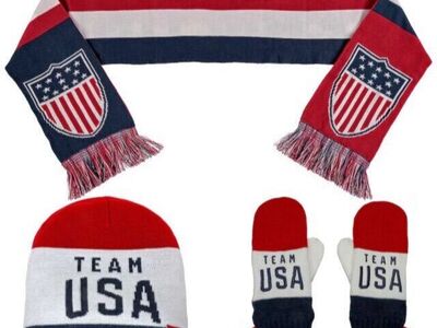 Olympic Team USA Scarf Glove Beanie Gift Set
