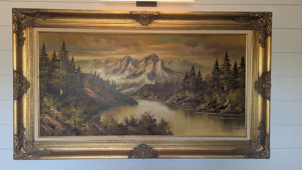Large Antique Gold Framed Painting
