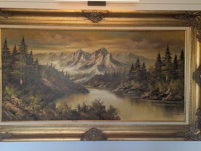 Large Antique Gold Framed Painting