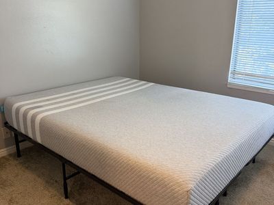 Sturdy Queen Metal Bed Frame with Casper Comfortable Mattress