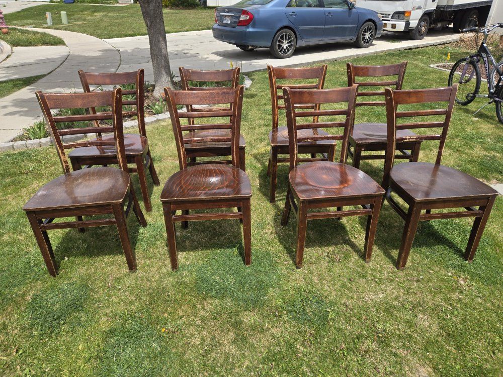 Solid wood dining chairs