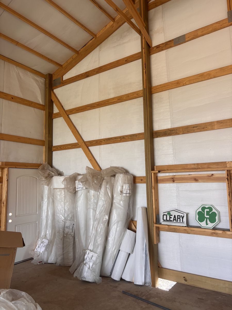 Pole Barn material insulation and metal
