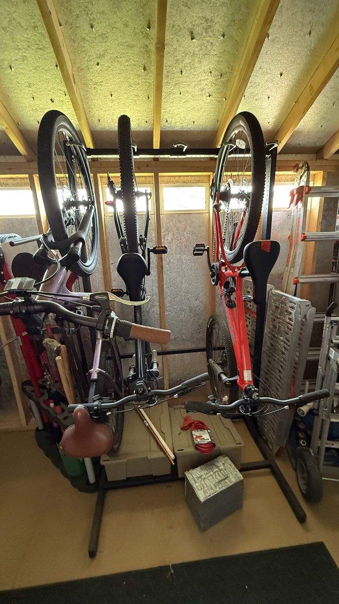 Teal Triangle Freestanding Bike Rack