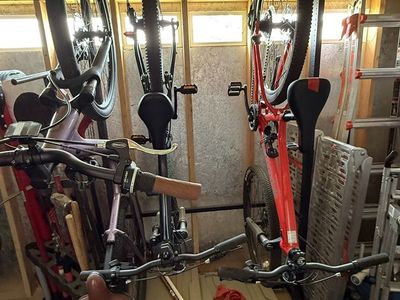 Teal Triangle Freestanding Bike Rack