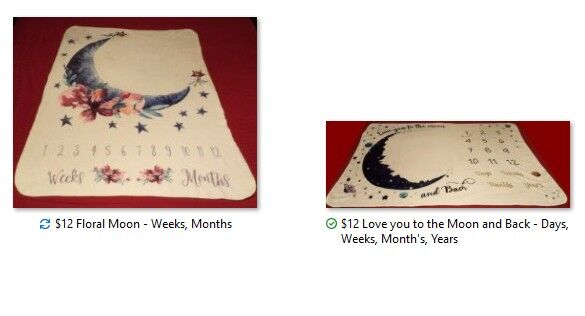 Infant/Baby First Days/Weeks/Monthly Age Milestone Growth Tracker Blanket