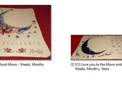 Infant/Baby First Days/Weeks/Monthly Age Milestone Growth Tracker Blanket