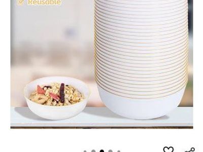 New! 20-Piece 16oz Plastic Bowls