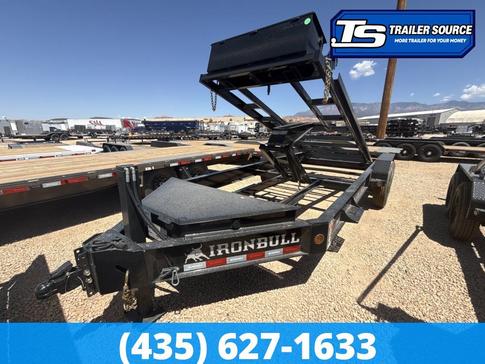 7x16 Iron Bull DBB Roll Off Trailer - 16K GVWR - Hydraulic Jack(s)