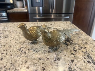 Vintage brass Mid Century Pheasant Bird.