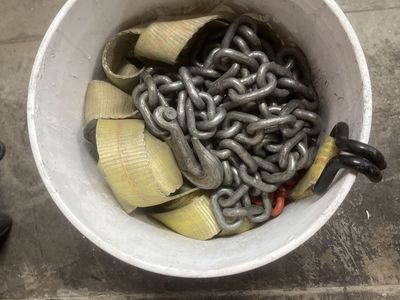 Heavy Duty Tow Chains & Tie-Down Straps - Long Length, Industrial Grade
