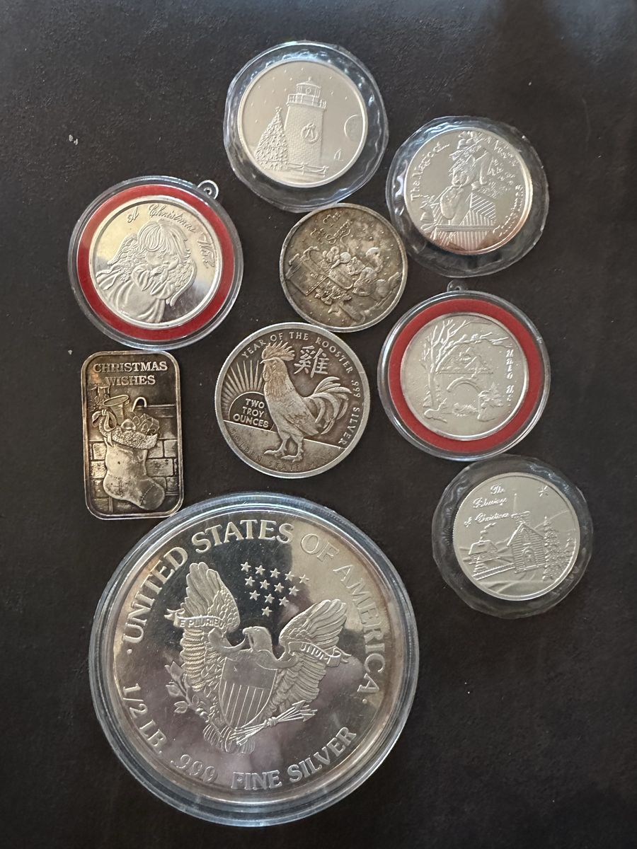 Silver rounds and bars
