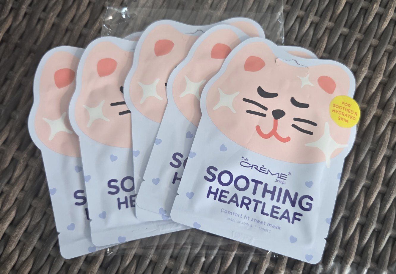 The Crème Shop Soothing Heartleaf Comfort Fit Sheet Mask - Set of 5
