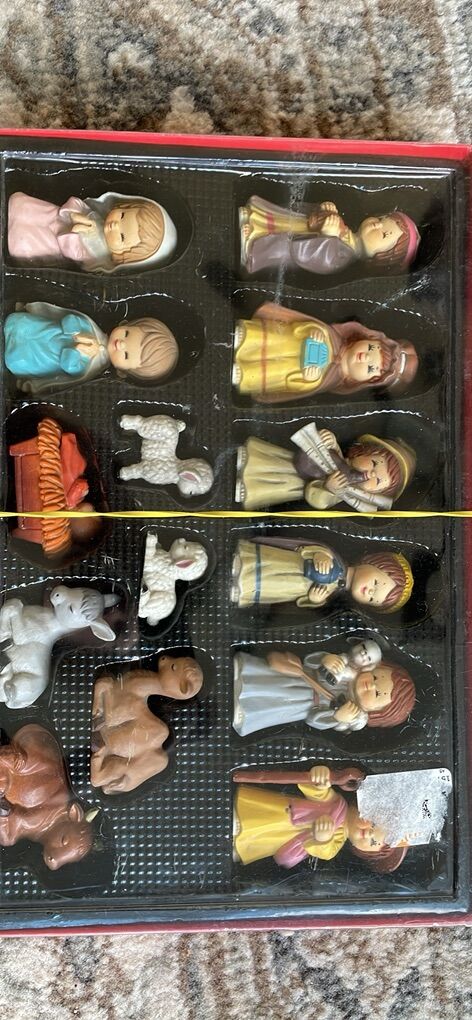 Vintage Nativity 14 Pc Set 1988 Trim Trends