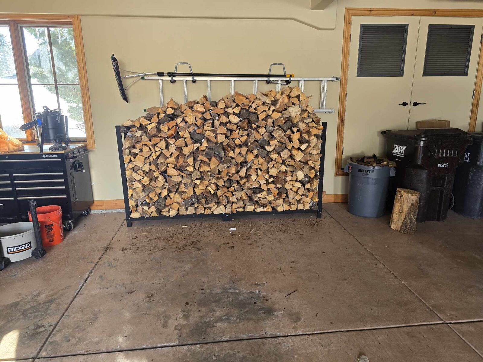 Firewood for sale; delivered and stacked.