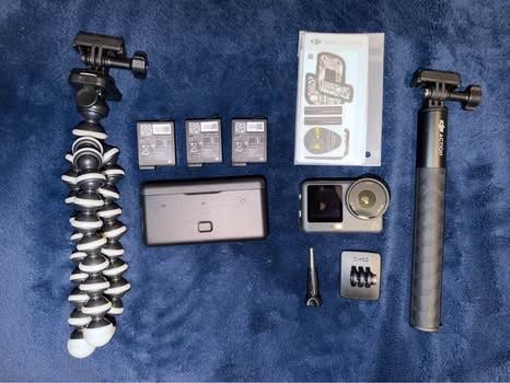 DJI Osmo Action 3 Camera Bundle with Tripods and Accessories