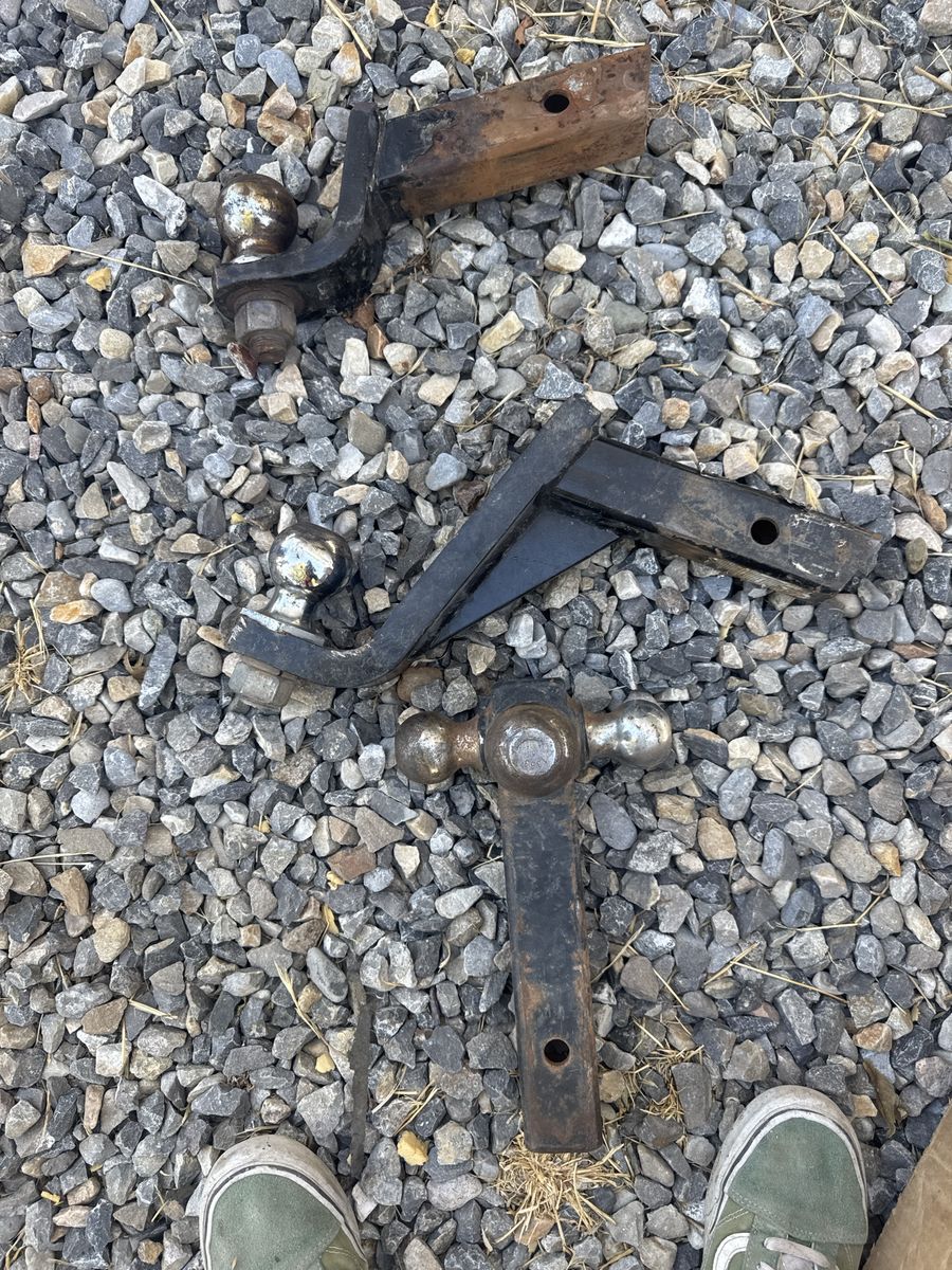 Assorted Trailer Tow Hitch Receivers and Ball Mounts - Lot of 3