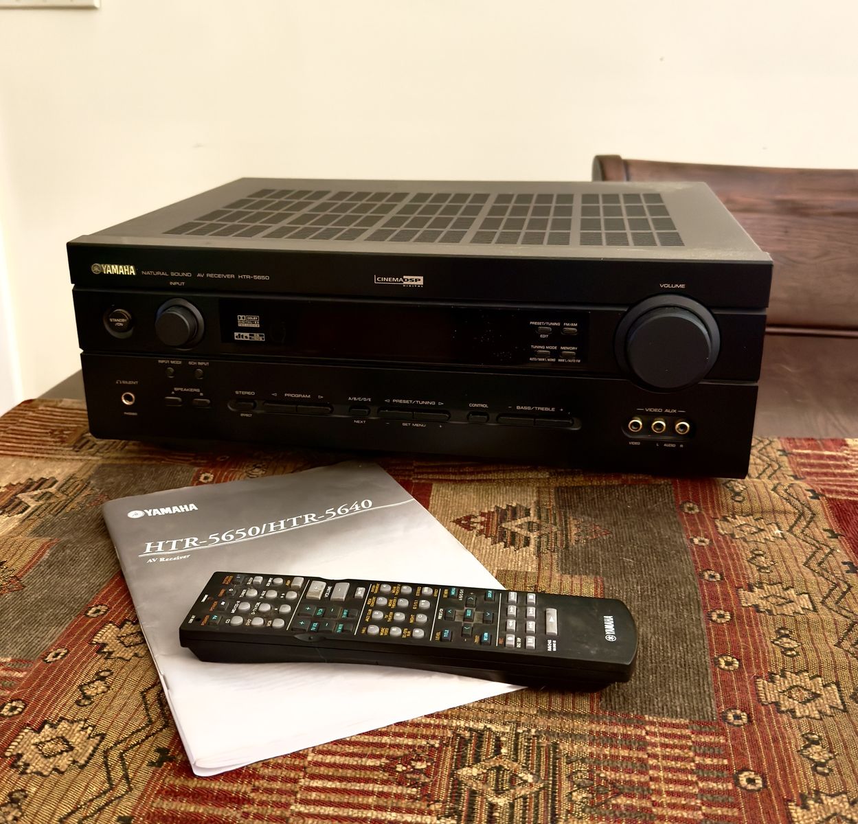 Yamaha HTR-5650 Natural Sound AV Receiver with Remote & Manual - CinemaDSP, Dolby Digital