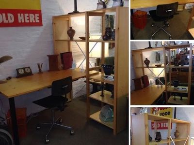 Desk and shelving