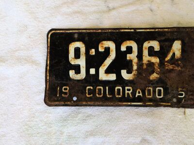 colorado 1956 license plate