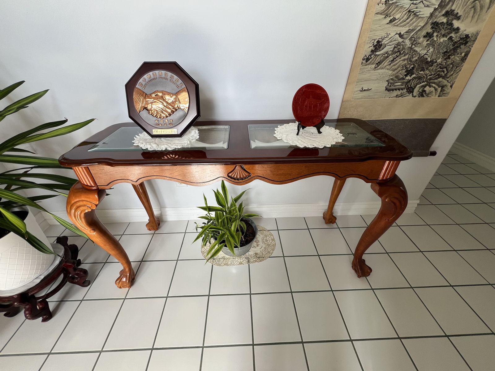 Console and Wood Shelve for sale