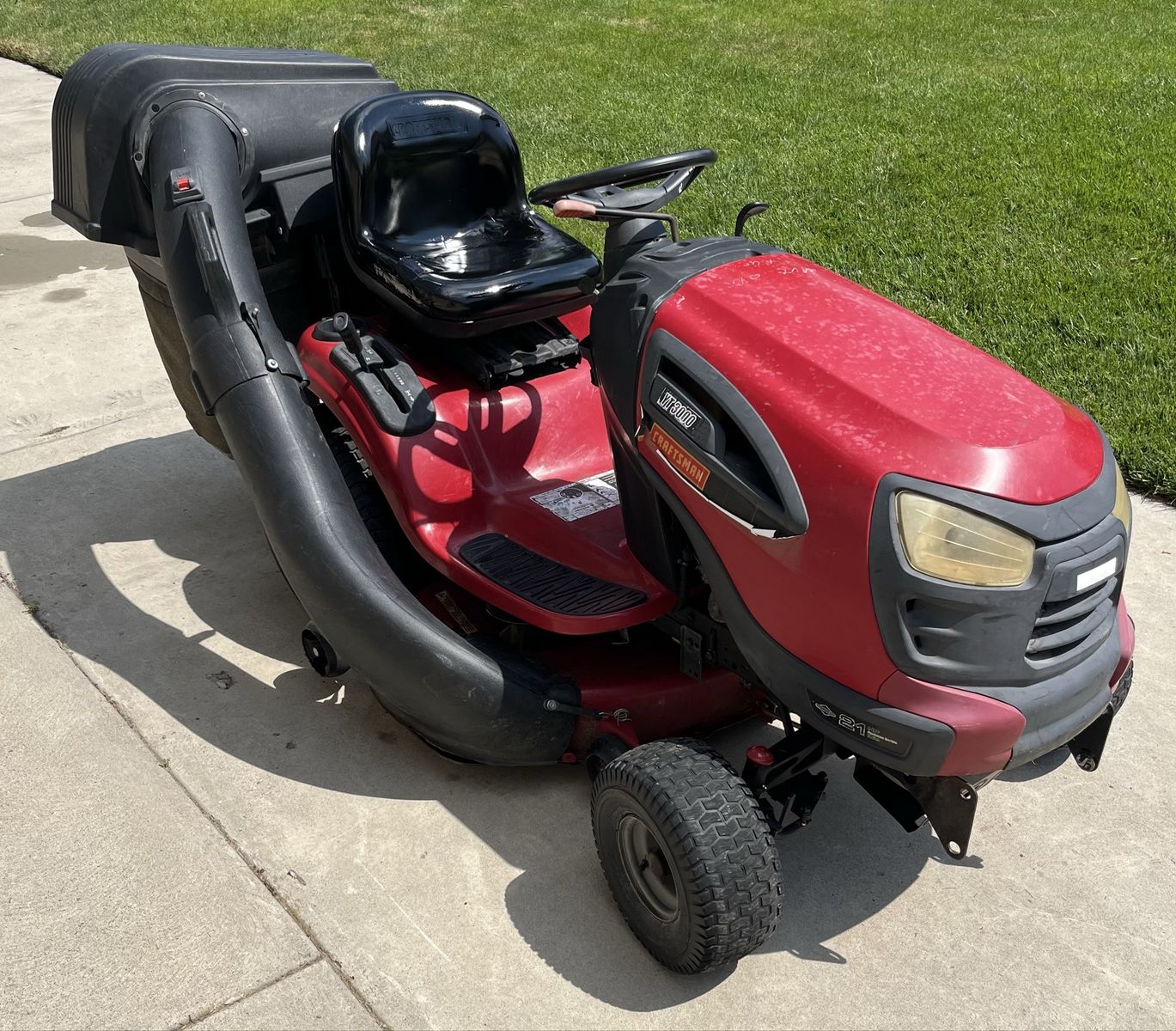 Craftsman Riding Lawn Mower with Bagger & Snowblower Attachment