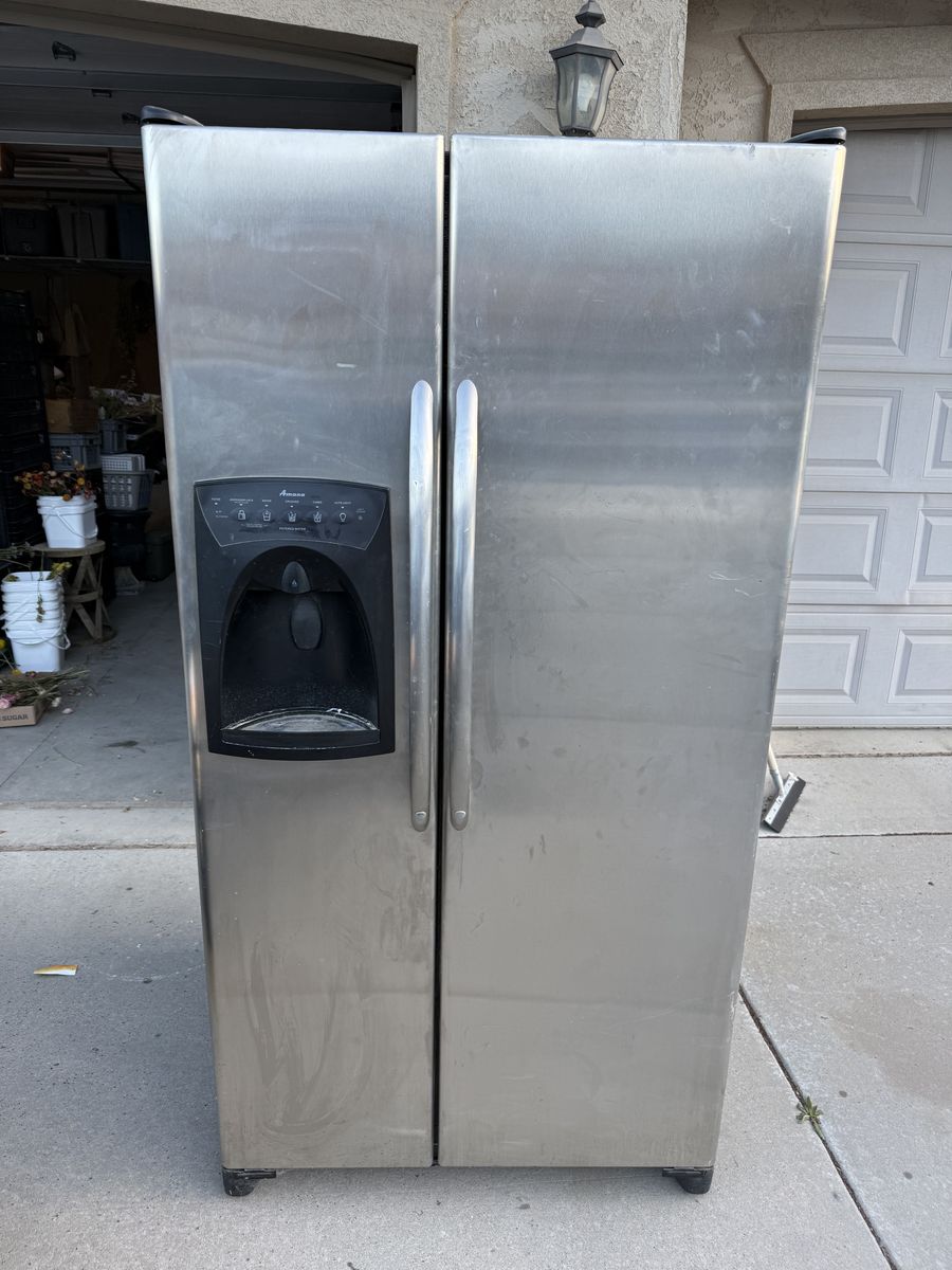 Stainless Steel Aide By Side Fridge / Freezer