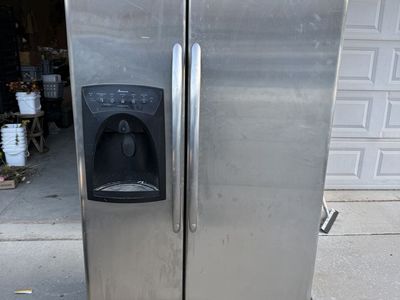 Stainless Steel Aide By Side Fridge / Freezer