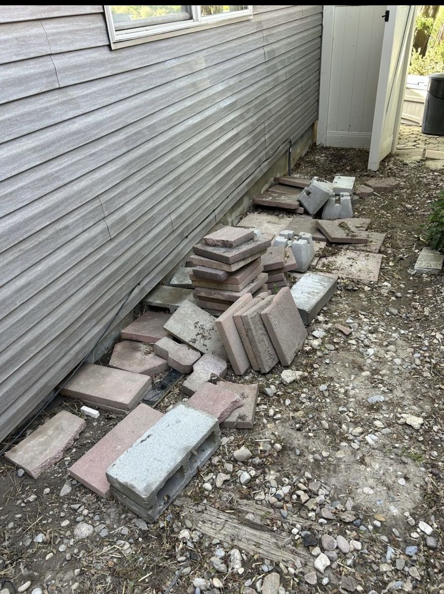 Assorted Concrete Pavers & Cinder Blocks - Ideal for Garden Paths or Projects