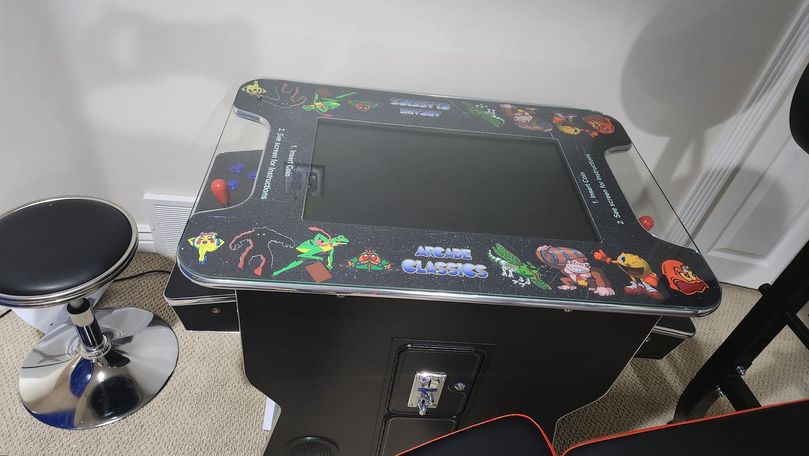 Tabletop Arcade Classics (TON of classics built in!)- with stools. Hours of fun!