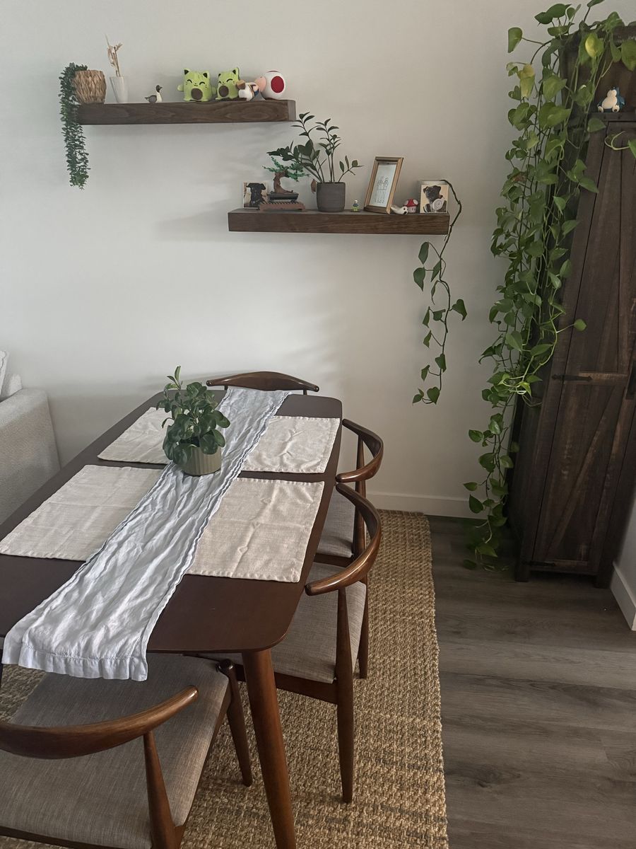 Dining Table - 6 piece - Mid-Century Modern Dining Table Set with Chairs and Bench