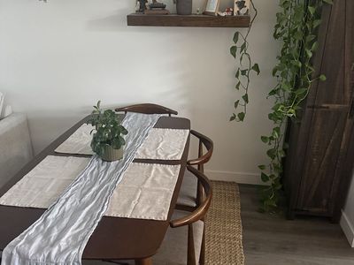 Dining Table - 6 piece - Mid-Century Modern Dining Table Set with Chairs and Bench