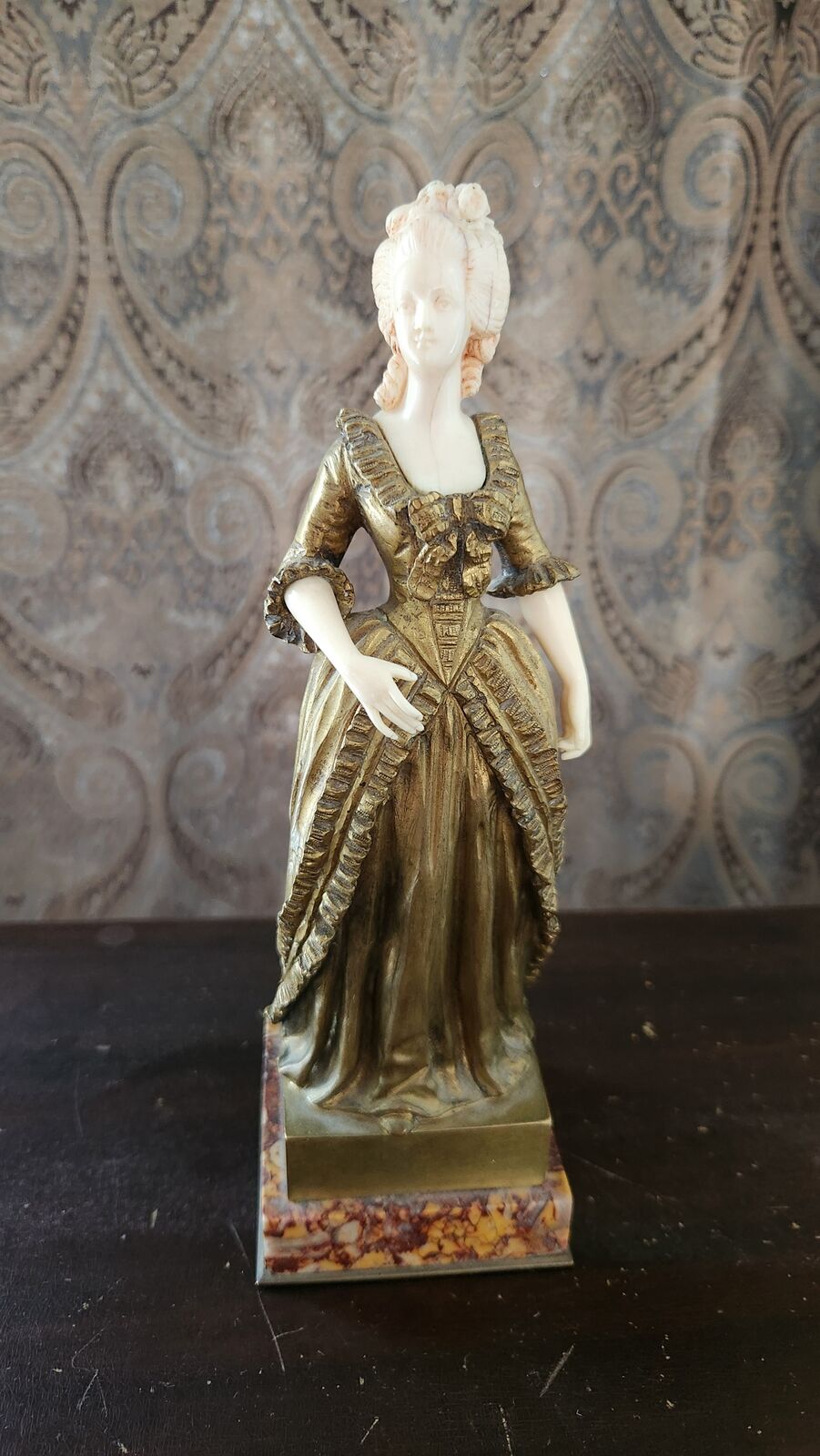 Antique Chryselephantine Sculpture Signed E. Bernoud (9.25")