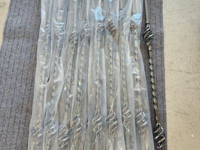 New 42" Wrought Iron Balusters/Spindles (21) for Staircases - Basket & Twist Design