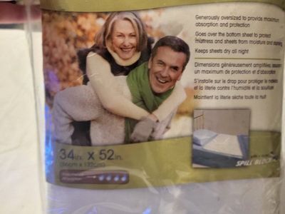 Priva Ultra Plus Sheet Protector - Oversized, Absorbent, Spill Block, 34x52 inches