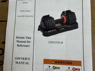 1 adjustable Dumbell 10-55lb weight